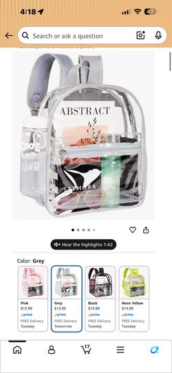 NEW  clear Backpack