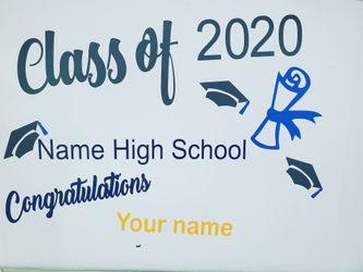 Grads yard sign