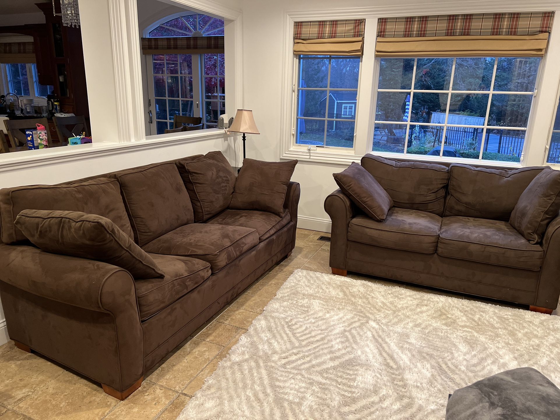 Pull Out Couch and Matching Loveseat