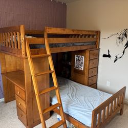 Bunk Bed With Drawers And Desk