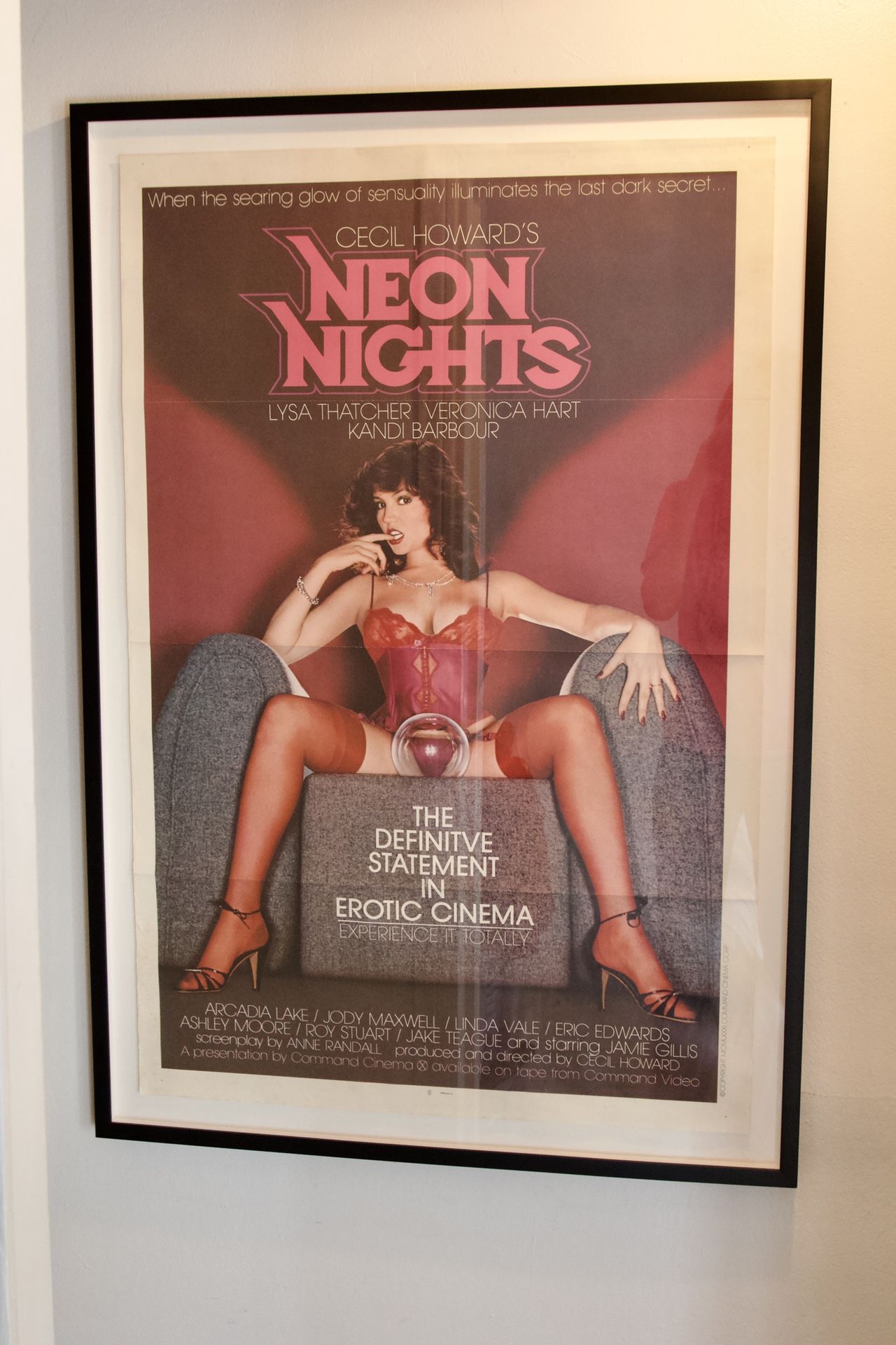 RARE “Neon Nights” Framed Vintage Movie Poster