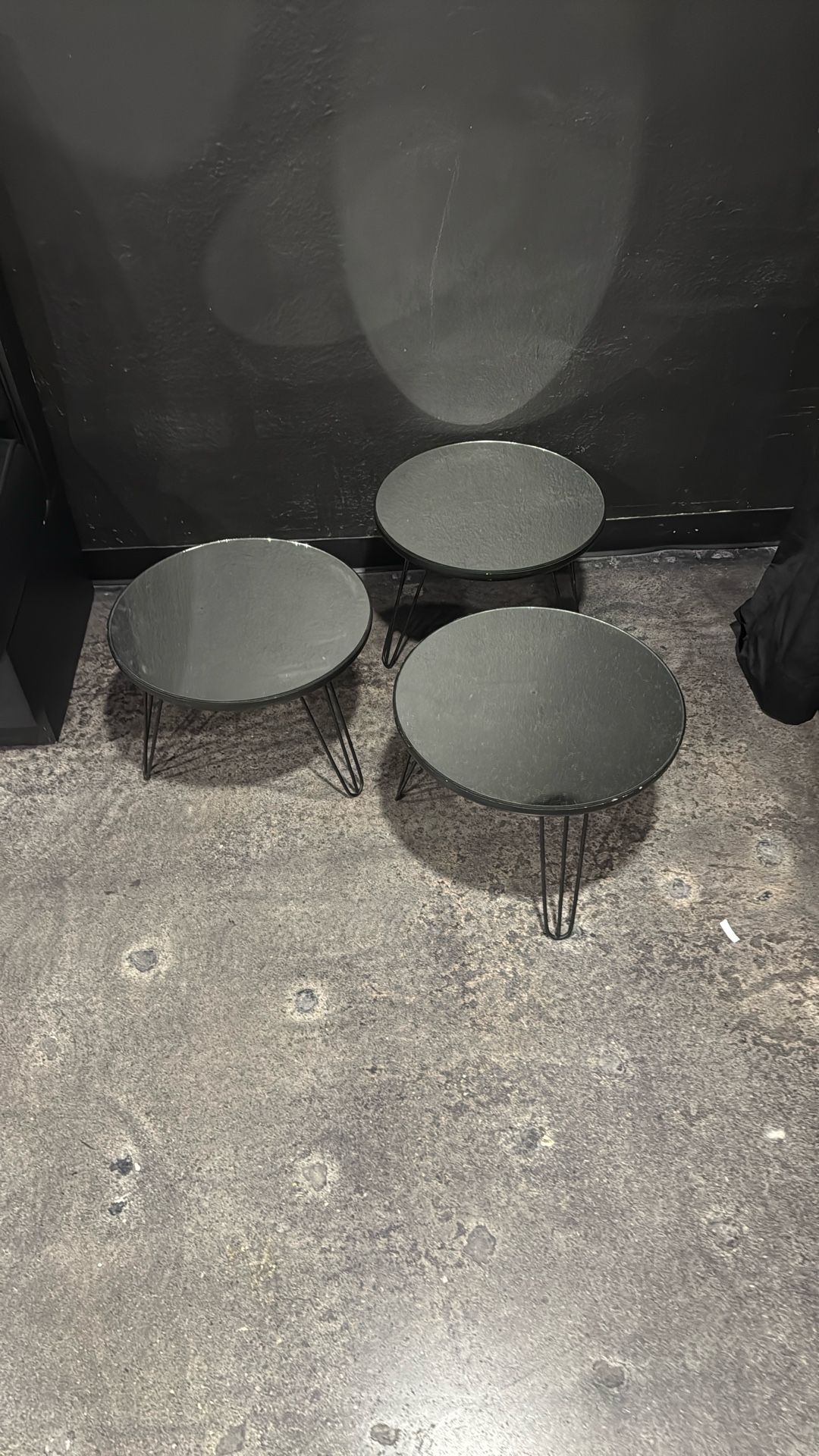 Small Mirror End Tables (x3)