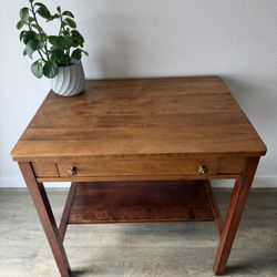 TERRIFIC table - desk insert - one drawer - one shelf - solid wood - end table - delivery available