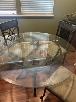 Dining Room Glass Table Set
