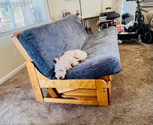 Solid Wood Full Futon Sleeper w/ Drawers