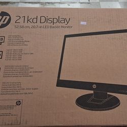 HP 21.5 Inch 1080p Monitor, Mount, Wireless Keyboard And Hdmi Cords.