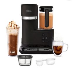 Mr. Coffee Single Serve Frappe and Iced Coffee Maker with Blender, Black