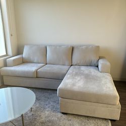 Bonaterra Sand 97" Sofa with Reversible Chaise  