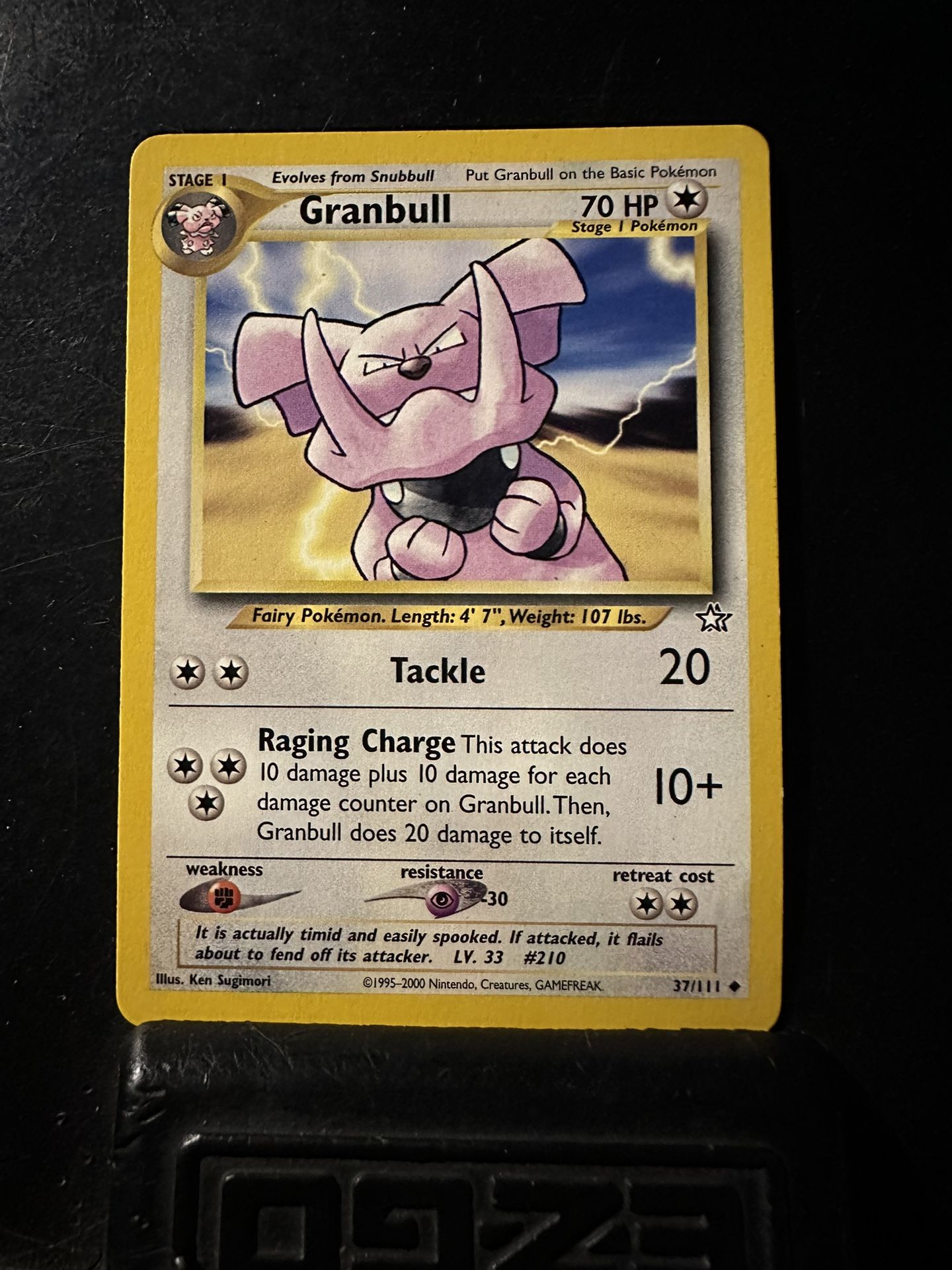 #37 Neo Genesis Granbull Pokemon Card