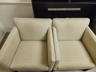 Pair of Host Home Furnishings Upholstered Accent Lounge Chairs