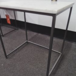 Genuine White Marble Top End Table, NEW 