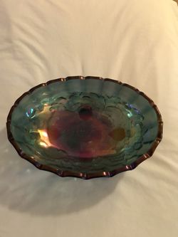 Carnival Glass Fruit Bowl