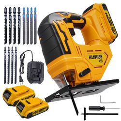 20V Brushless Cordless Jigsaw with LED Light & Variable Speed