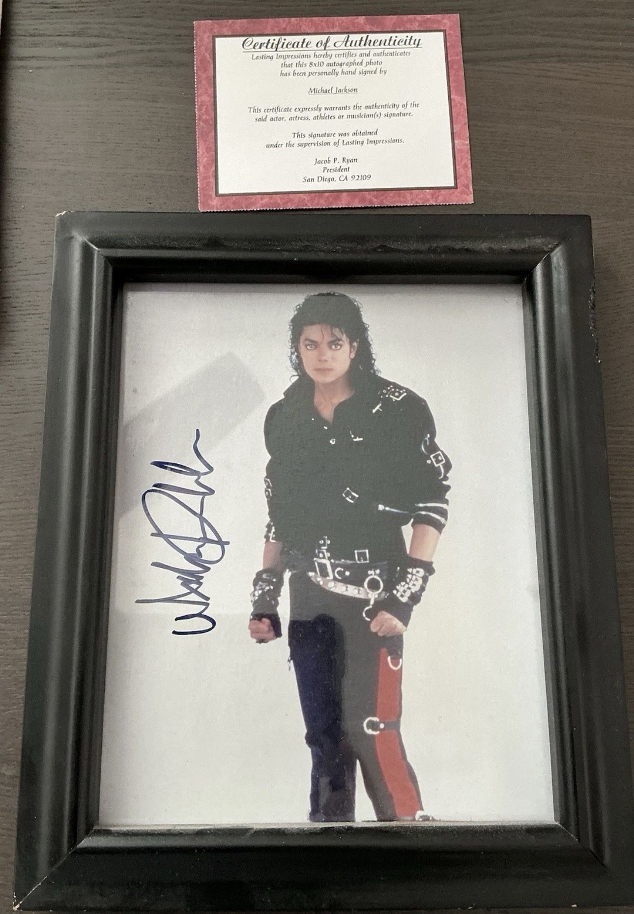 Michael Jackson Certified Autographed Photo