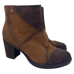 EARTH patchwork suede multicolor ankle boots women Size 7B Malta 