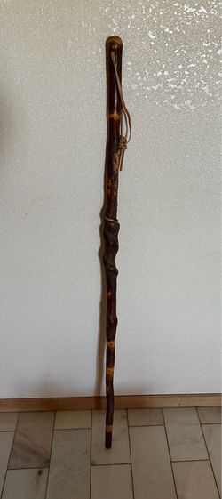 54” Amish Twisted Hickory Staff Walking Stick