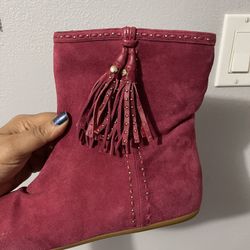 Christian Dior Dark Red Boots 