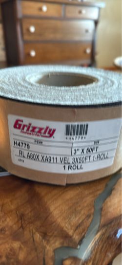 Grizzly 80 grit sandpaper roll