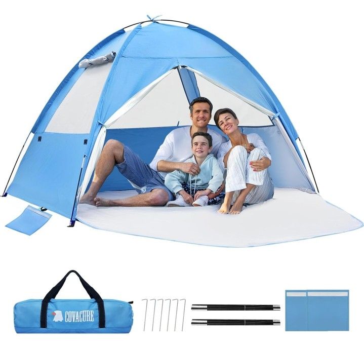 Beach Tent Sun Shelter for 3-4 Person