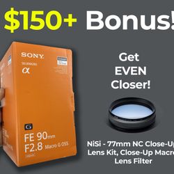 Sony FE 90mm f/2.8 E-Mount Telephoto Macro G OSS Lens SEL90M28G