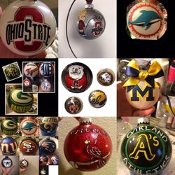 Hand painted Christmas ornaments