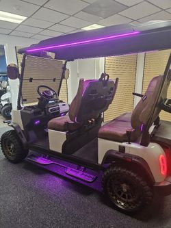 Custom 4-Seat Golf Cart with LED Lighting