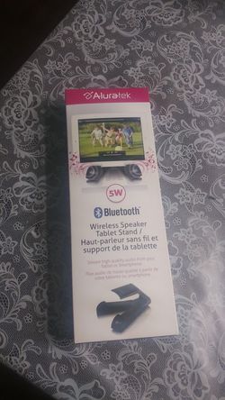 Aluratek 5W Bluetooth Wireless speaker Tablet stand