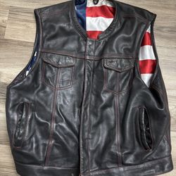 First Mfg Leather Vest