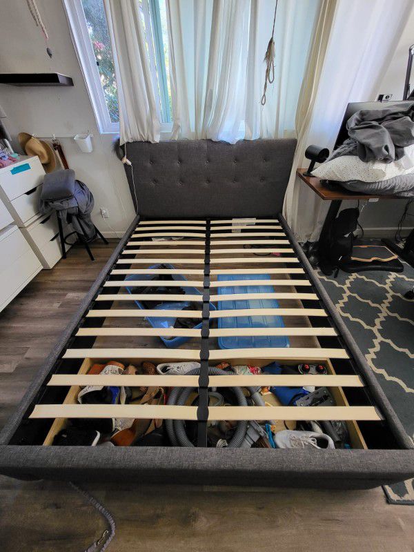 Queen Bed Frame With Storage Drawer