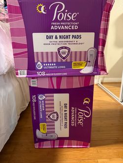 Poise Advanced Day & Night Pads – 2 Boxes