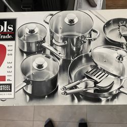 12 Pcs Pots And Pans Cookware 
