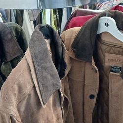 Suede and leather vintage coats