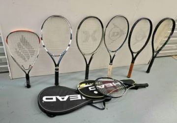 Lot of 18 Tennis & Racquetball Racquets Babolat Head Prince Wilson Dunlop Ektelon