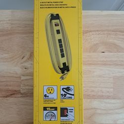 Stanley ShopMax 6-Outlet Metal Power Strip