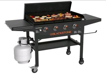 Blackstone Original Outdoor Griddle, 4-Burner 36 Inch Flat Top Grill with Hard Cover, Black