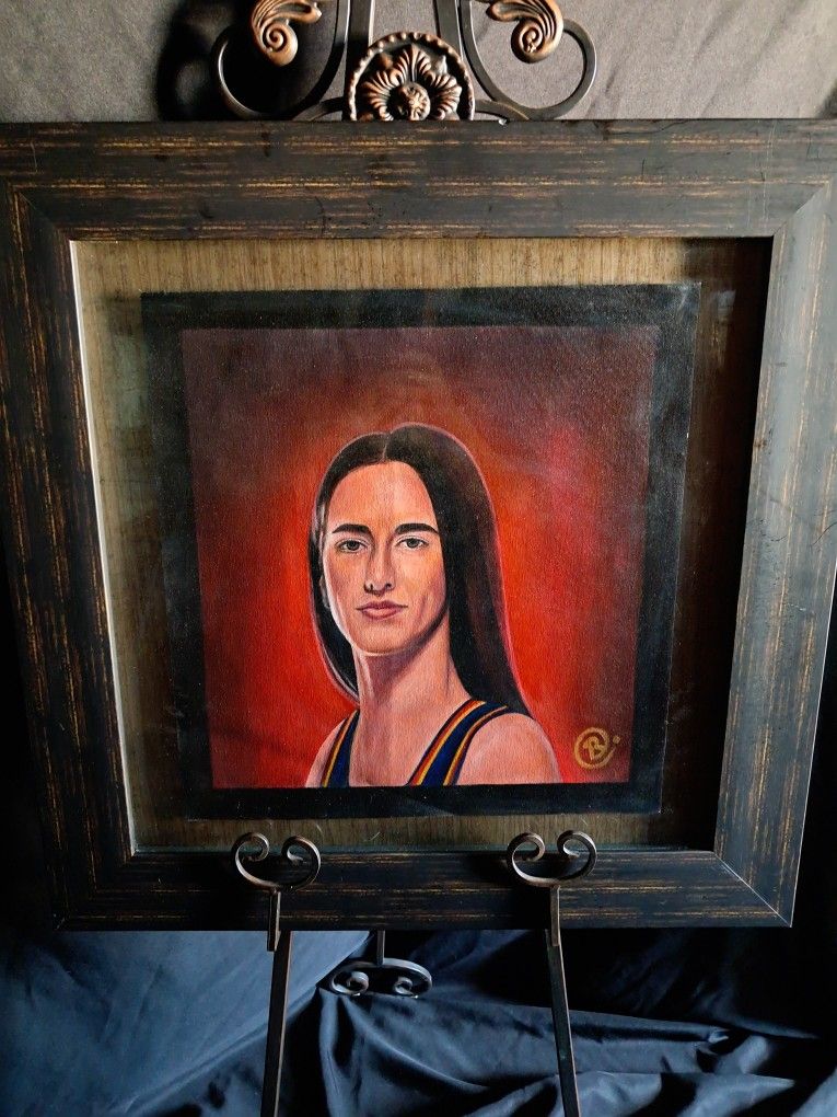 Caitlin Clark Handpainted On Canvas