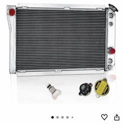 Chevy S10 Radiator, 829 3 Row Core All Aluminum Radiator Compatible With 1 84 85 86 87 88 89 90 Chevy S10 Blazer/Corvette V8 Conversion Models
