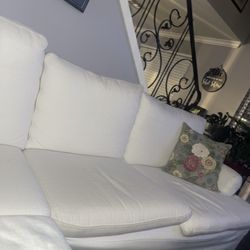 Pottery Barn White L Shaped Couch