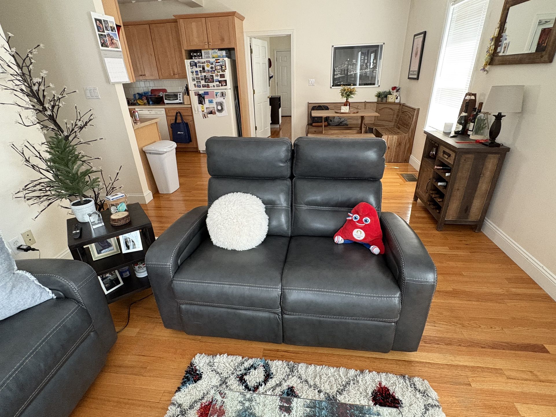 Leather Electric Reclining Couch And Loveseat