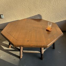 Antique Solid Wood Octagon Coffee Table