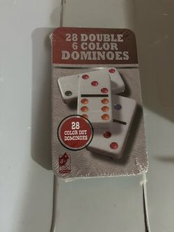 28 Double 6 Color Dot Dominoes Set