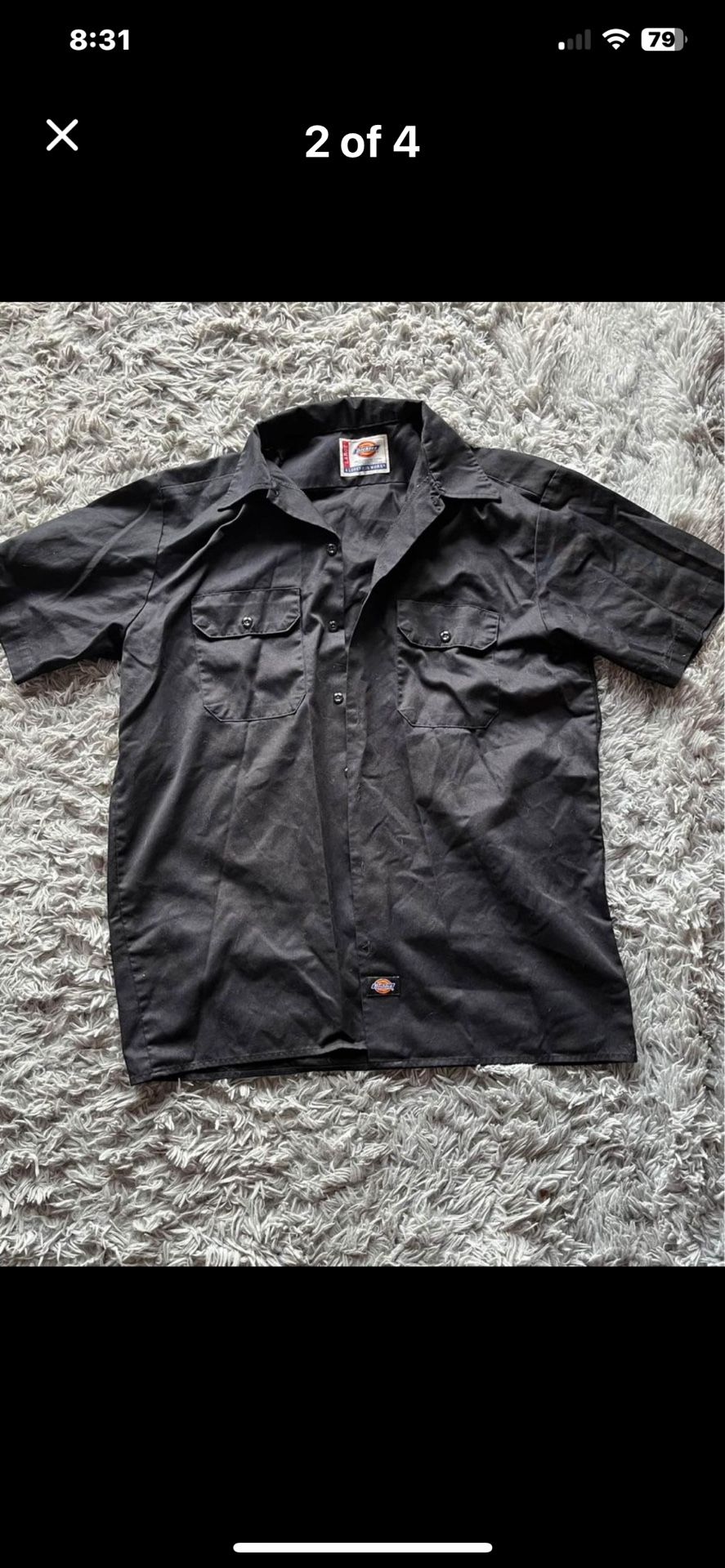 Black Dickies Button Up Shirt