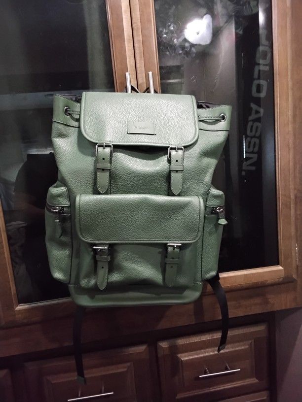 Men's Coach Leather Backpack