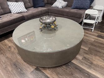 RH Restoration Hardware Graydon Shagreen 55” Round Coffee Table