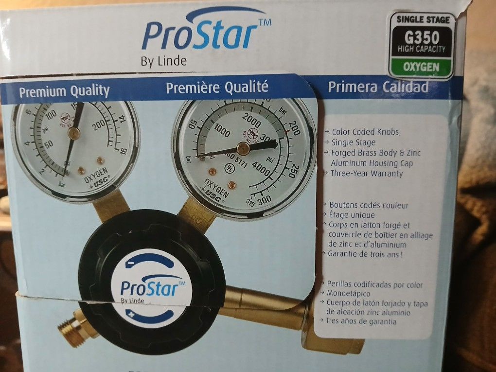 ProStar by Linde PRS23513/G350-150-540 Single Stage Oxygen Pressure Regulator