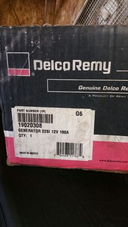 19020308 Delco Remy alternator