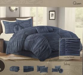 Blue Queen Comforter Set