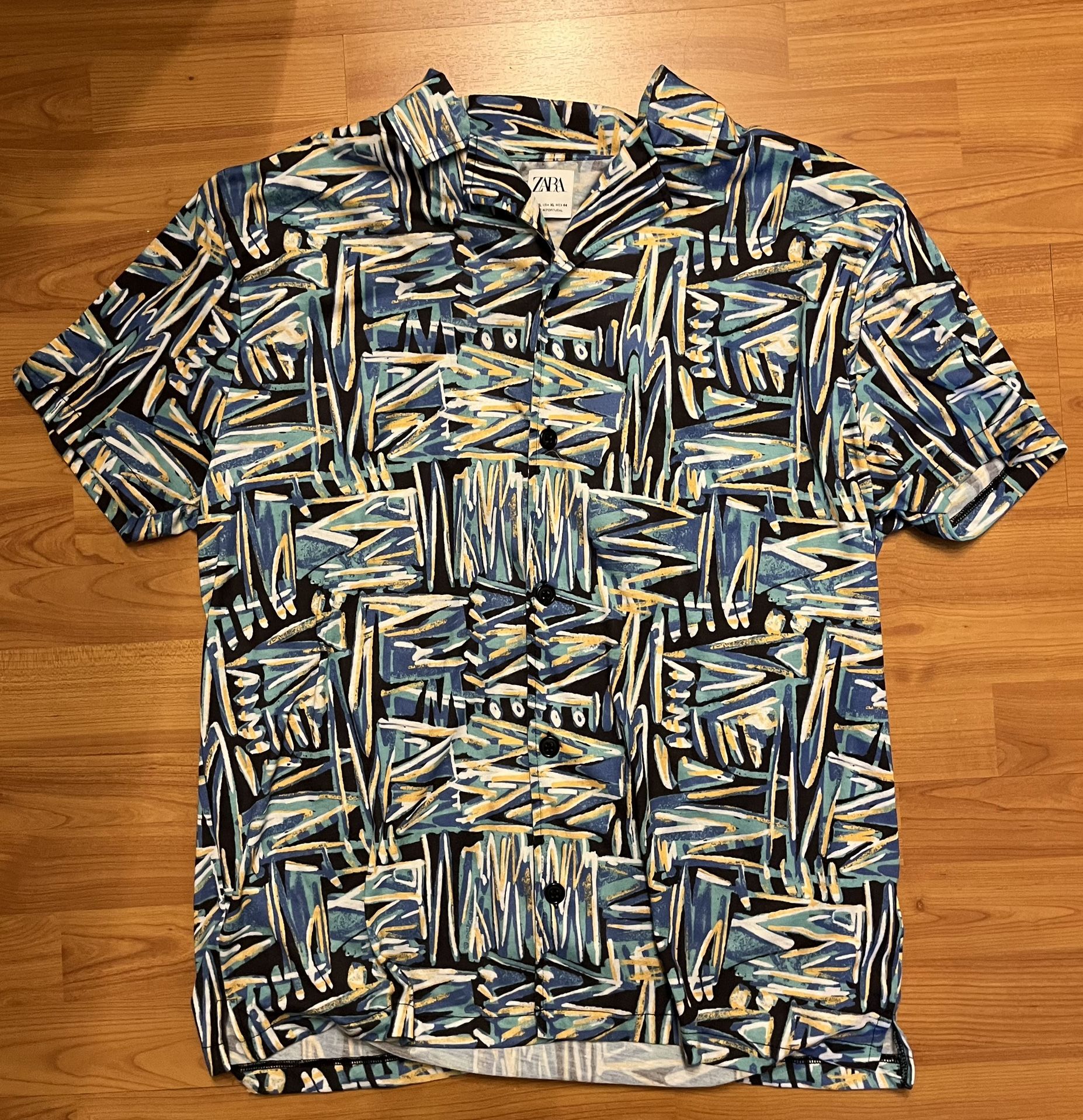 Zara surf hawaiian party luau bbq shirt