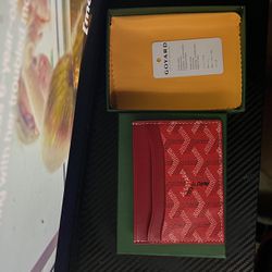 Red Goyard Wallet Holder