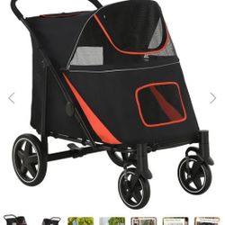 New EasyFold City Pet Stroller vith Shock Absorber Black Retail Price $169 